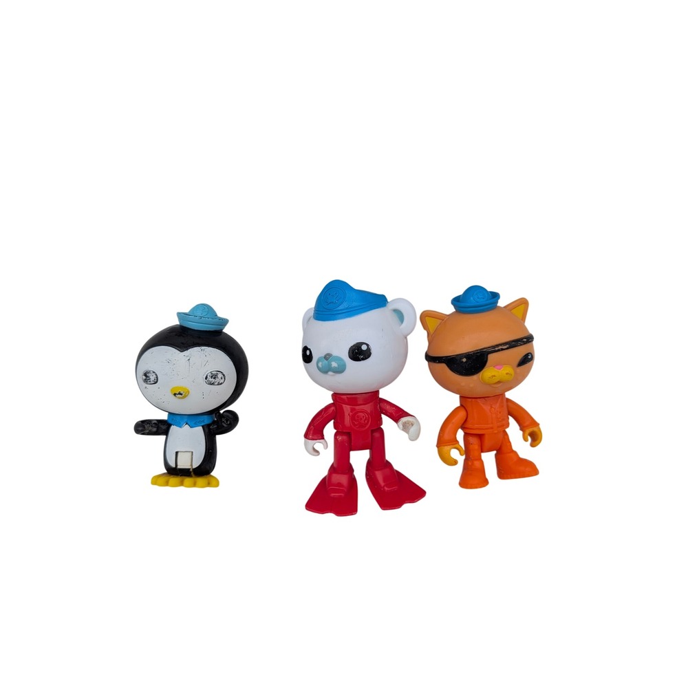 Octonauts Barnacles Kwazii Peso Action Figure Toy Lot 3pc Mattel Fisher Price